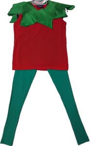 Kids Costumes to Hire - Elf Costume -  Red Tshirt  - 9 Years